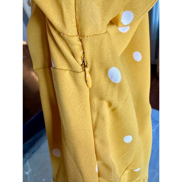 Abercrombie & Fitch Women’s Yellow Mini Dress with Polka Dots – XXS - Picture 7 of 8